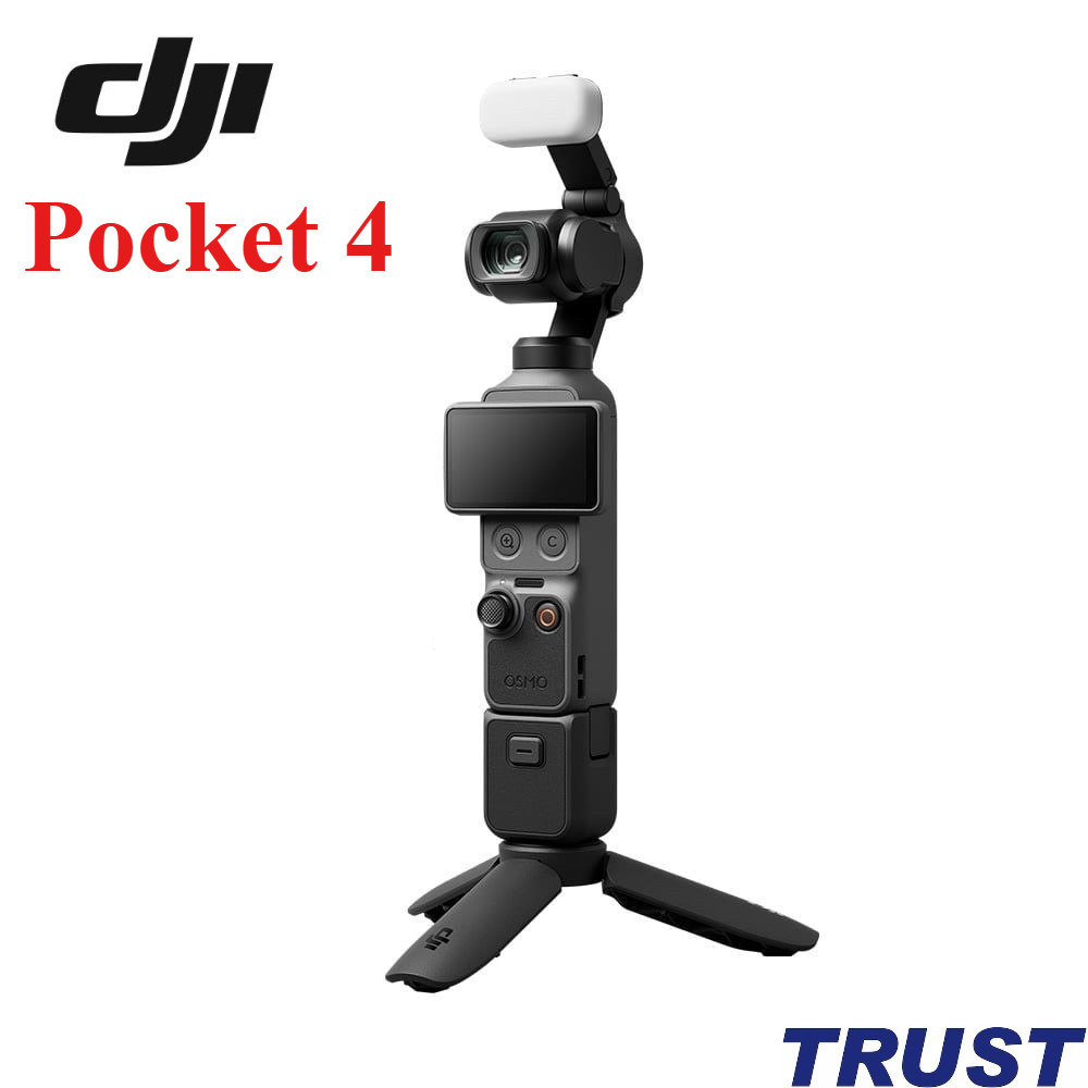DJI Pocket 4 - Quay video 4K, ActiveTrack 7.0, CMOS 1-inch, 107GB Bộ nhớ trong - BH 12T