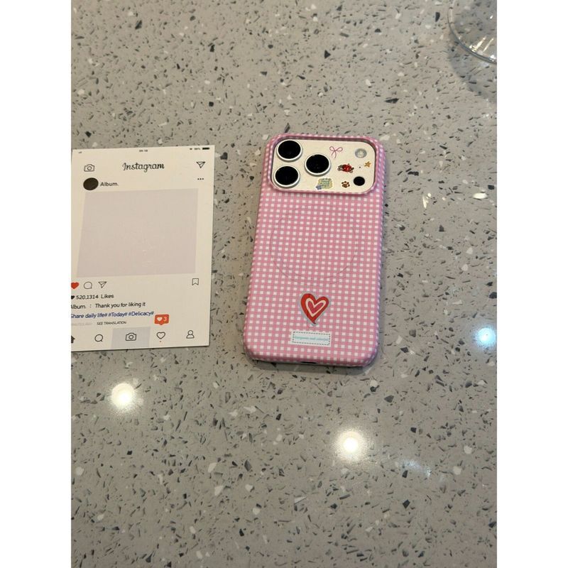 Đơn Giản Kẻ Sọc Tình Yêu Tiêu Chuẩn Tiếng Anh Giá Đỡ Từ Tính iPhone17promax Apple 16 Ốp Lưng Điện Thoại 15 Phim