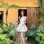 Đầm đeo chấm bi màu trắng ngọt ngào phong cách mới dành cho nữ mùa hè Váy công chúa nhẹ nhàng Tính khí Váy ngắn chữ a eo hẹp