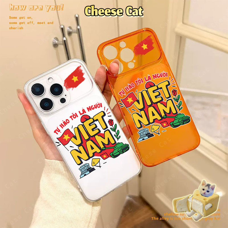 nét đẹp văn hóa việt nam Ốp Lưng Màu Cam Cho iPhone 17 Pro Max 13 12 11 15 16 Plus Xs XR Vỏ Bảo Vệ Ống Kính iPhone