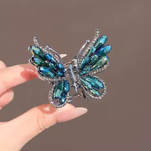 Pháp Kim Cương Giả Bướm Lấy Kẹp Tóc Cao Cấp Kẹp Tóc Tinh Tế Nửa Tie Kẹp Tóc Sang Trọng Đầu Lưng Cá Mập Kẹp Phụ Kiện Tóc 5.8