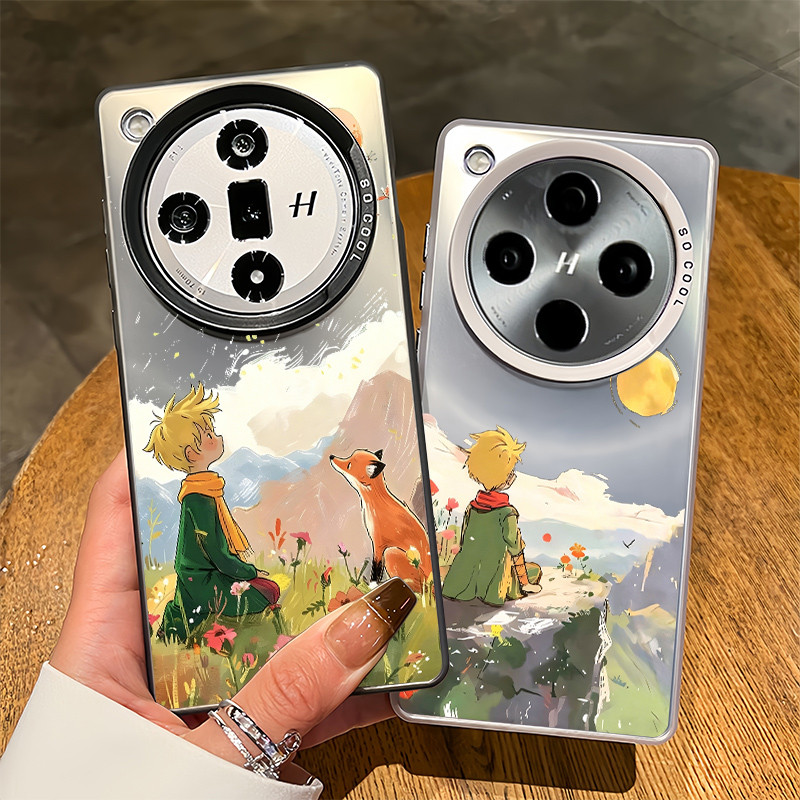 Ốp điện thoại cứng mờ hình Hoàng tử bé và hoa hồng cho Oppo Find X9 Ultra X9 Pro X8 Ultra X8 Pro X8S + X7 Ultra / Vỏ Oppo chống sốc