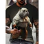 Áo thun in hình Bulldog 3D hợp thời trang dành cho nam Hip-Hop Dạo phố mùa hè, Áo thường ngày thoáng khí mát mẻ