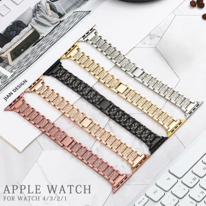 Dây đeo đồng hồ kim cương bằng thép không gỉ cho Apple Watch Series 11 10 42mm 45mm 49mm Dây đeo thay thế Bling