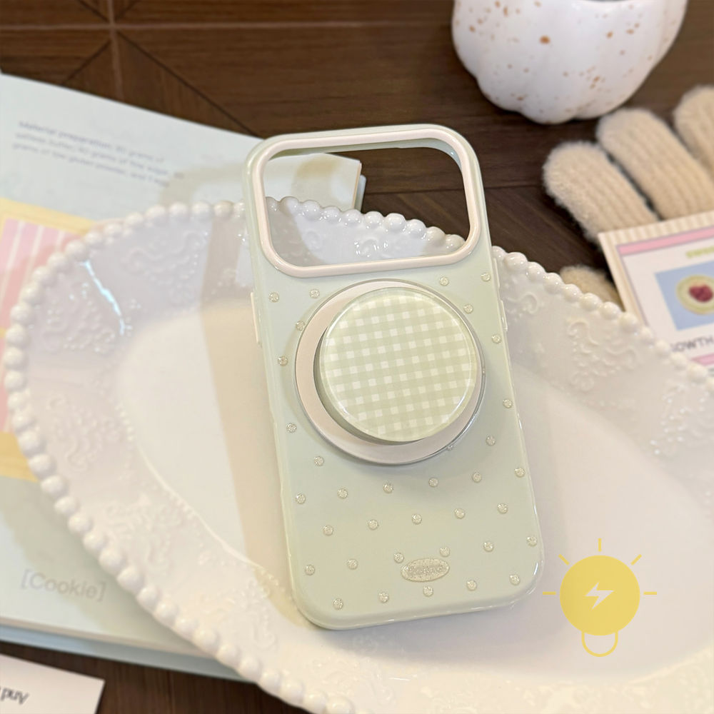 Phone Case For iPhone 17 Pro Max 16 15 14 13 with Griptok TPU Magnetic with Griptok Aesthetic Korean Cute