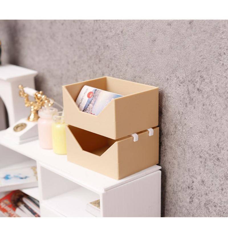 [DPN-t] 1 Bộ 1 12 Quy Mô Hộp Đựng Ba Lớp Nhà Búp Bê Hộp Đựng Hộp Đựng Di Động Cho DIY Phụ Kiện Thu Nhỏ Phòng Học Mới