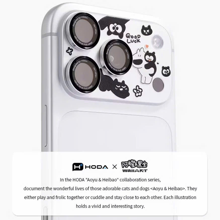 [Chính Hãng] Miếng Dán PET Sticker Hoda Wallart AYYHB Cho IP17 ProMax - Nhám Mờ Thời Trang, Chống Trầy Xước Cụm Lens Cam