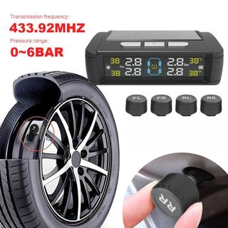 TPMS Giám Sát Áp Suất Lốp 4 Cảm Biến, Sạc Năng Lượng Mặt Trời & USB, Hiển Thị Nhiệt Độ, Dùng Cho Ô Tô SUV Xe Con