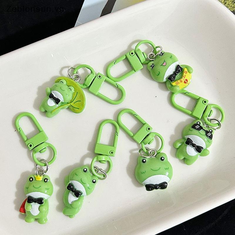 # HB # Hoạt Hình Ếch Móc Khóa Mặt Dây Chuyền Dễ Thương Móc Khóa Xe Bapa Trang Trí Túi Thời Trang Quyến Rũ Món Quà Trang Sức.
