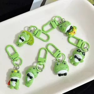 # HB # Hoạt Hình Ếch Móc Khóa Mặt Dây Chuyền Dễ Thương Móc Khóa Xe Bapa Trang Trí Túi Thời Trang Quyến Rũ Món Quà Trang Sức.