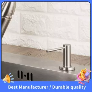 Hộp đựng xà phòng cho bồn rửa nhà bếp Bàn chải bằng thép không gỉ Máy bơm kem dưỡng da tay tích hợp màu đen đóng chai