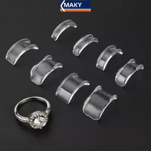 MAKY 8 Kích Cỡ Vòng Silicon Điều Chỉnh Kích Thước Resizer Chống Mất Chống Vô Hình Giá Đỡ Nhẫn Giữ Thu Nhỏ Cho Nhẫn Dụng Cụ Trang Sức VN