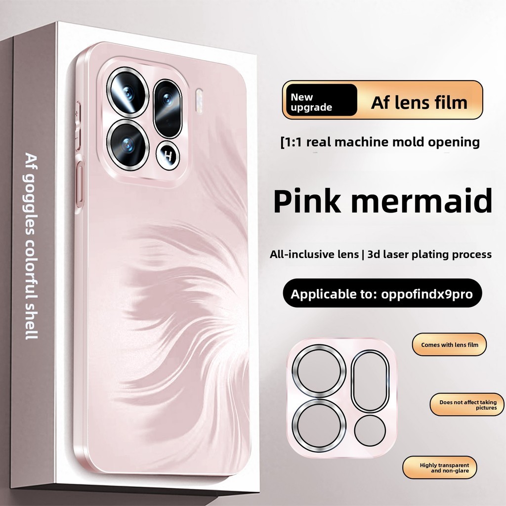 Ốp Lưng Mim Cho OPPO Find X9 Pro FindX9 Vỏ 3D laser Nàng Tiên Cá Họa Tiết Ốp Lưng Điện Thoại Chống Sốc Vỏ Cứng