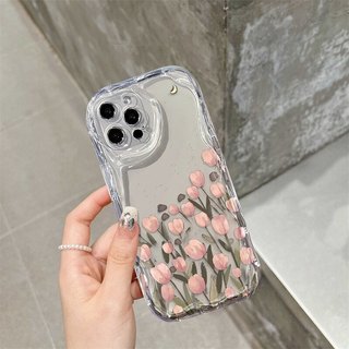 Ốp Điện Thoại Di Động Cho VIVO V70 FE Y05 V60 Lite Ốp Lưng Hoa Dễ Thương Thực Vật Hoa Thời Trang Kem Trong Suốt Vồng Cạnh Chống Sốc Chống Rơi Họa Tiết Silicon Bảo Vệ Camera Mềm Mại