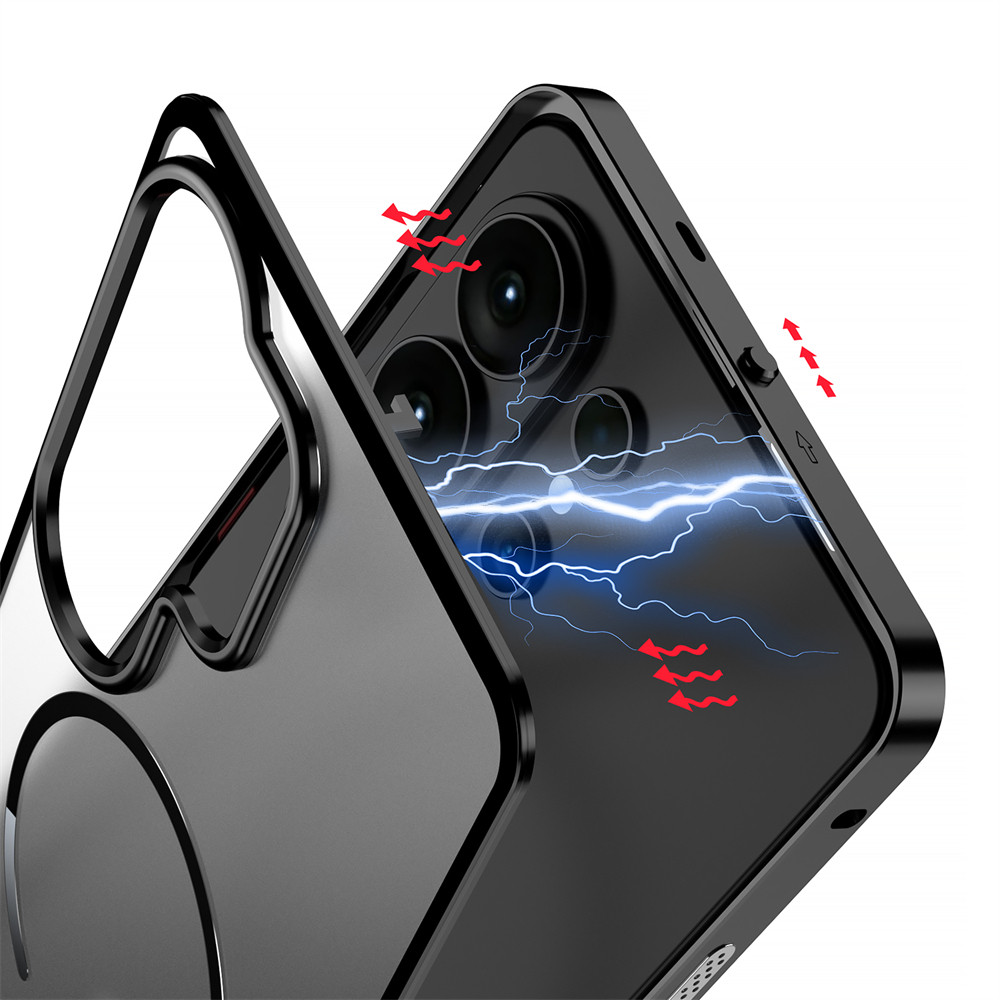 Dành Cho Samsung Galaxy S26 Ultra S25 S24 Plus S23 Frosted Case Khung Kim Loại Có Thể Tháo Rời Để Khóa Hợp Kim Nhôm Matte Case