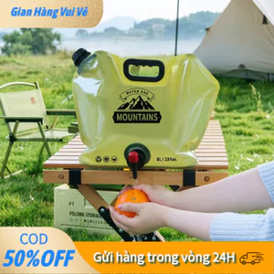 【48h】Túi đựng nước dã ngoại 8L trọng lượng siêu nhẹ, gấp lại bằng lòng bàn tay, dễ dàng cất trong ba lô khi không dùng.