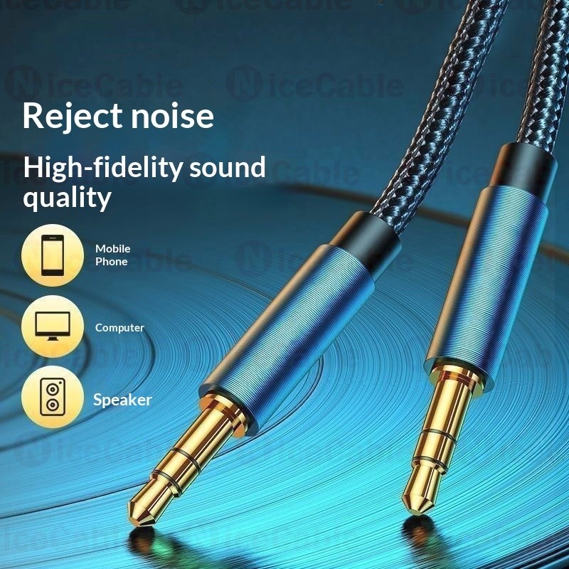 Nylon 3.5 Mm Chung Aux Cáp Âm Thanh HiFi Chất Lượng Âm Thanh Aux Cáp Âm Thanh Nam Đến Nam Cáp Âm Thanh Aux Cho Điện Thoại Máy Tính Bảng Laptop Tai Nghe