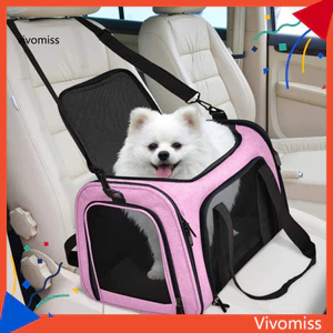 Tàu sân bay du lịch cho thú cưng có thể gập lại bằng lưới Dây đeo vai thoải mái cho mèo và chó nhỏ – Túi đựng chó con di động nhẹ để đi du lịch ngoài trời dễ dàng