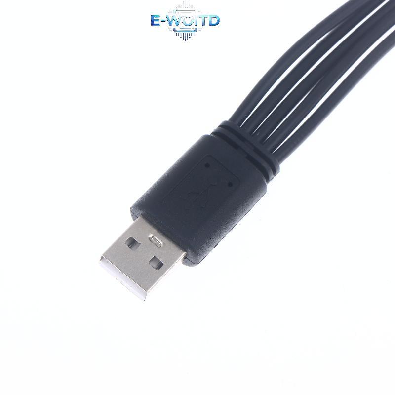 E-WOITD 1 / 2 Chiếc 20cm USB Sang Type-C Bộ Chia Cáp 2 / 3 / 4 / 5 Cổng USB C Bộ Chia Cáp USB Sang Loại C Nhiều Cáp Sạc E-WOITD