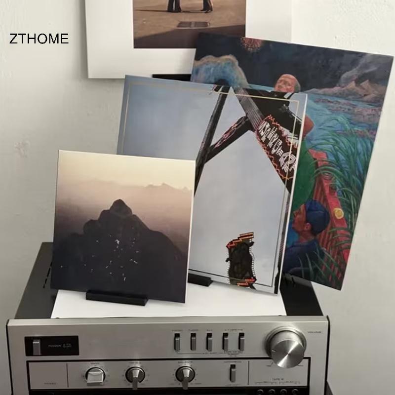 ZTHOME Vinyl Record Holder Để Bàn Tối Giản Màn Hình Đứng Cho LP Album Nhà Hiện Đại Kệ Nhạc Tổ Chức HOT