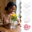 Hộp đựng thủy canh PWSEND, Chậu hoa thủy canh Acrylic Tulip, chắc chắn với giỏ hỗ trợ thoáng khí Chậu trồng thủy canh Trang trí nhà cửa