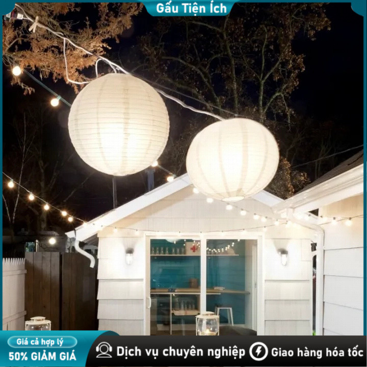 Lồng đèn giấy trắng 20 inch treo trang trí đám cưới Màu TRẮNG TINH،Trang trí nội thất،Đèn chùm