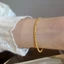 Vòng tay mạ vàng 18K dành cho nữ, Dây chuyền sóng nước ngôi sao lấp lánh, Chống phai màu