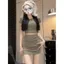 Bộ đồ thể thao Pure Desire Style dành cho nữ - áo thun ngắn tay và váy hông lưng cao, phù hợp mùa hè