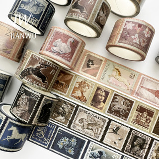 JIANWU 30mm * 5m Vintage Tem Phong Cảnh Chất Liệu Cắt Dán Thêu SòWashi Băng Sáng Tạo DIY Tạp Chí Văn Phòng Phẩm