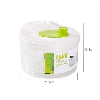 Salad Spinner Máy Sấy Rau Củ Dung Tích Lớn PP Rõ Ràng Bát Thoát Nước Nhanh Nhà Bếp Bảo Quản