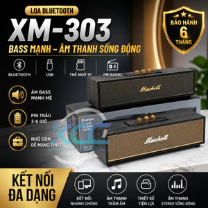 Loa XM-303 mini Bluetooth âm thanh sống động bass mạnh kết nối USB TF FM nhỏ gọn giá tốt