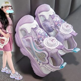 Sandal bé gái mũi kín chống trơn - giày thể thao hoạt hình đế mềm êm nhẹ phong cách công chúa mùa hè