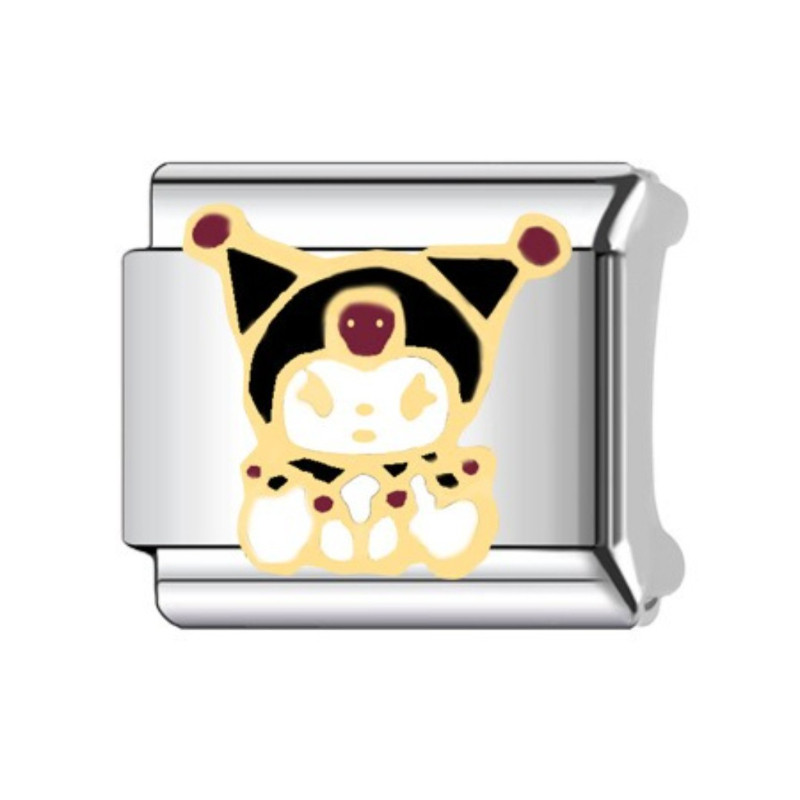 Vòng tay mô-đul Ý DIY họa tiết Hello Kitty, làm từ thép không gỉ