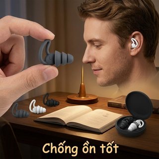 Nút tai silicon Giảm tiếng ồn 30dB Văn phòng du lịch mềm mại có thể tái sử dụng với vỏ thoải mái Fit