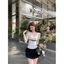 Phong Cách Ngọt Ngào Ren Khâu Tay Phồng Áo Thun Nữ Sang Trọng Giảm Tuổi Slim-fit S26042806