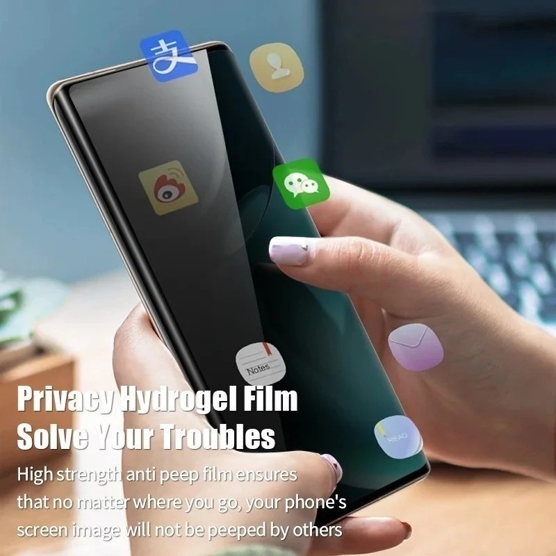 Phim mặt sau bằng sợi Carbon 3in1 cho Oppo Find X9s X9s + X9 + X9 Ultra Pro Phim Hydrogel mềm chống gián điệp riêng tư cho Oppo Find X8s + X8s X8 X7 Ultra Pro Mặt sau điện thoại + Bảo vệ màn hình phía trước