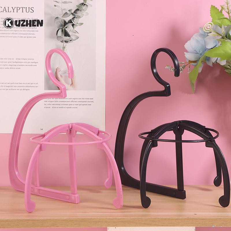KUZHEN Giá đỡ mũ/tóc giả nhựa cho tóc nối dài, móc treo, dùng cho tóc giả đen tím