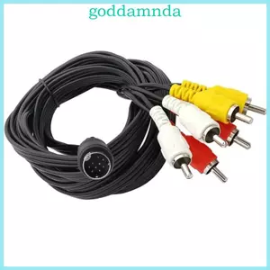 GODD 9Pin Mini DIN Nam Đến 6RCA Nữ Cáp AV Dành Cho Thiết Bị Video Âm Thanh Cũ Và Mới