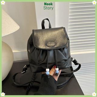 [Còn hàng] Ba lô nhỏ NOOKSTORY, Ba lô cầm tay mềm mại dễ thương, Túi đeo vai dây kéo bằng da PU thời trang dành cho nữ