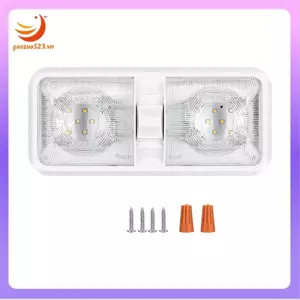 Đèn RV Nội thất 12V Led 8W Đèn vòm đôi trần 600 Lumen Đèn chiếu sáng cho xe kéo RV