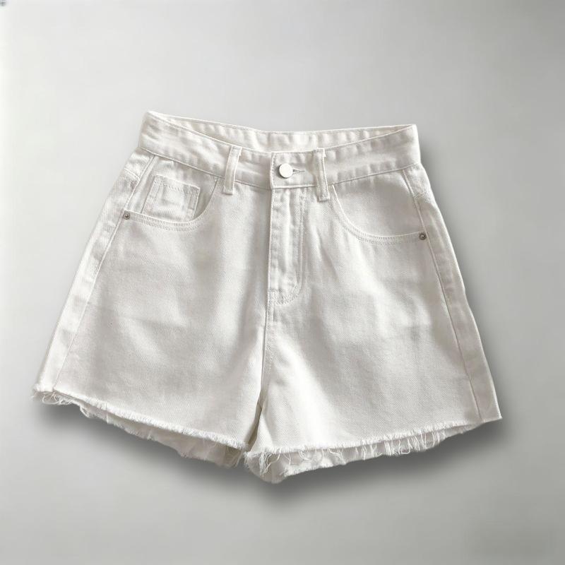 [Seckill trong thời gian có hạn] Quần short Denim mùa hè thiết kế Frayed cạp cao dành cho nữ Phong cách mới Quần short ôm sát hơn