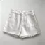 Quần short Denim mùa hè thiết kế Frayed cạp cao dành cho nữ Phong cách mới Quần short ôm sát hơn