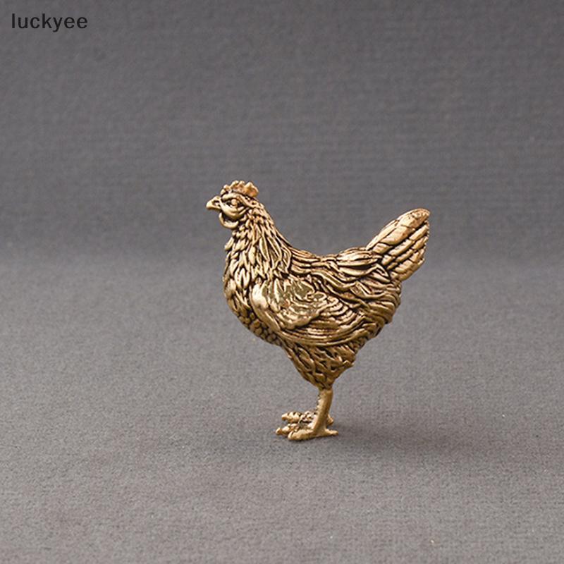 Luckyew 1 / 2 Chiếc Thu Nhỏ Đồng Gà Trống Và Gà Mái Đồ Trang Trí Đồng Chắc Chắn Gà Trống Tượng Nhỏ Văn Phòng Để Bàn Đồ Trang Trí Trà Đồ Trang Trí Thú Cưng TQ