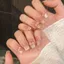 Peachy Mắt Mèo Cao Cấp Handmade Mặc Móng Tay Hương Thơm Nơ Ngắn Pháp Nhẹ Nhàng Dễ Thương Nhấp Nháy Trắng Làm Móng Tay