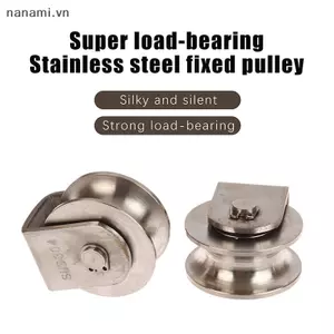 Vòng bi bánh xe ròng rọc thép không gỉ chịu lực nặng 48mm đường kính