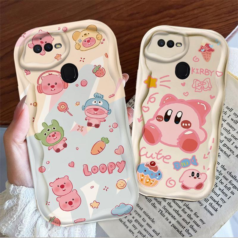 Thích hợp cho OPPO A5S A7 A12 F9 F9 Pro Phụ kiện 3D TPU mềm Loopy Kirby Vỏ điện thoại chống sốc