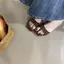 TT Mũi Vuông Flip-Flops Nữ Đế Phẳng 3cm Đế Mềm Sang Trọng Tất Cả Trận Đấu Mules Mùa Hè Phong Cách Mới