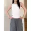 Kích thước lớn Áo yếm không tay lưng đẹp dành cho nữ Mùa hè Phong cách mới béo mm thon gọn hơn Áo bé gái hấp dẫn