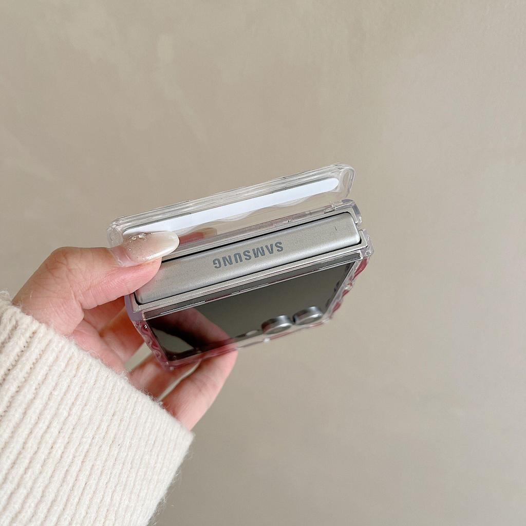 Thích Hợp Cho Samsung Galaxy ZFlip7 ZFlip6 Hoạt Hình Dễ Thương KT Avatars Thỏ Dễ Thương Cáo Nhỏ Vỏ Điện Thoại Dây Gấp Vỏ Cứng Cho Z Flip 7 6 5 5G Vỏ Bảo Vệ