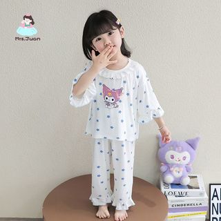 Bộ đồ ngủ Hello Kitty cho bé gái – Chất liệu lụa lạnh, mát, thiết kế dễ thương, thoải mái mùa hè